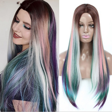 wig, rainbow, fashion wig, Colorful