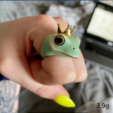 cute, frogcrown, Fashion, wedding ring