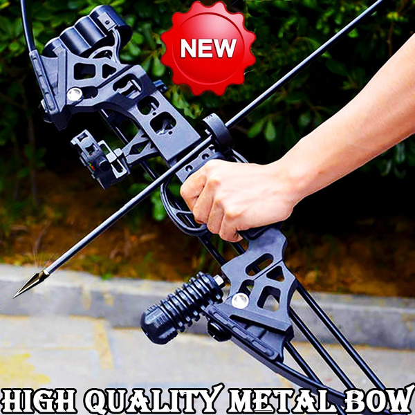 NEW 2021 The New Professional Metal Hunting Bow 120 Pounds Powerful Straight Bow Archery Set for