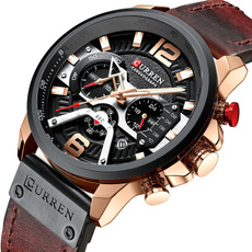 watchformen, Fashion, chronographwatch, leather strap