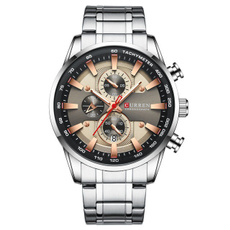 Steel, watchformen, quartz watch, Casual Watches