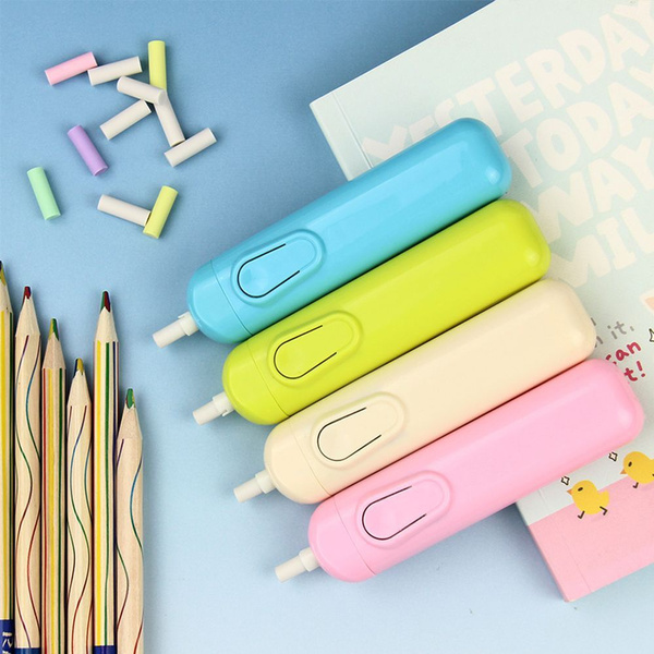 Accessories Pencil Eraser School Supplies Electric Eraser With 20 Replacement 