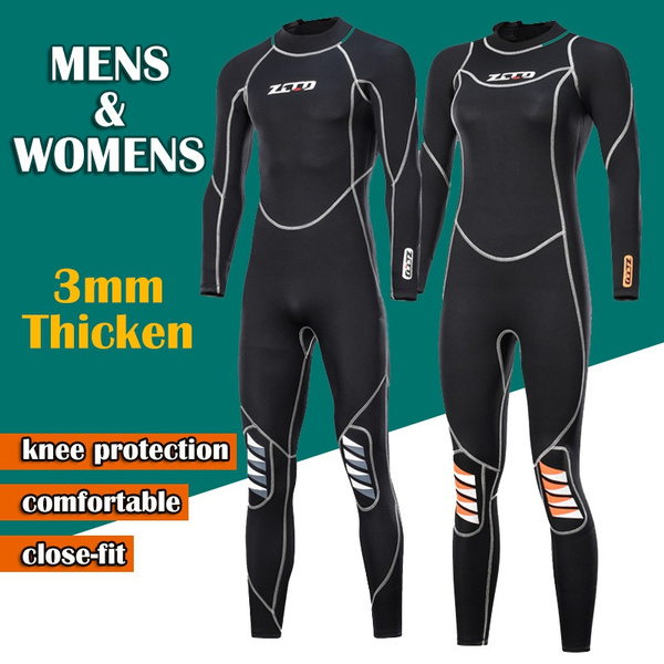 3mm Mens Womens Full Length Wetsuit Surf Steamer Swim Couple Wet Suit S