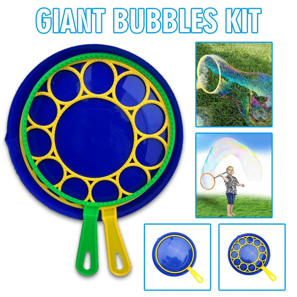Giant Bubbles Kit Bubble Maker Tray Wand Tools Set Outdoor Toy Game New  Wish