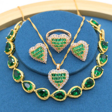 Heart, goldcolorjewelryset, Crystal Jewelry, Jewelry