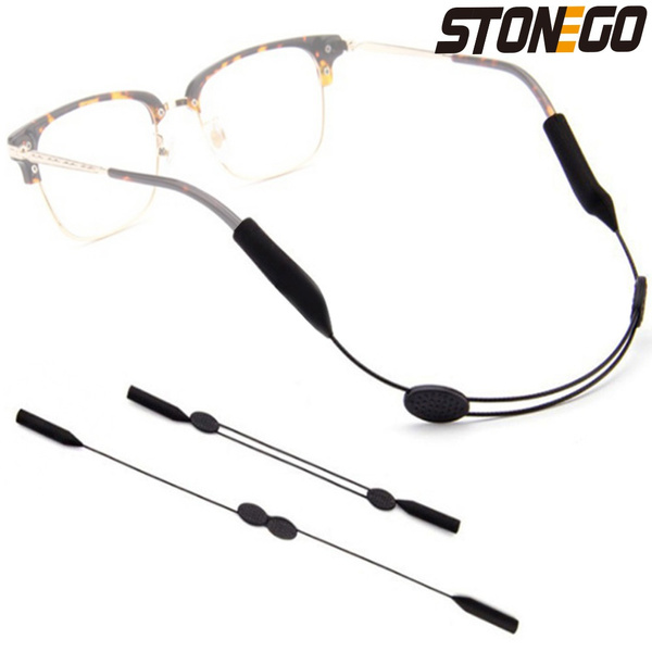 Elastic Silicone Eyeglasses Straps Sunglasses Chain Sports Anti-Slip String  Glasses Ropes Band Cord Stonego Eyeglasses Holder