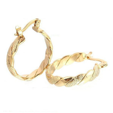 yellow gold, Hoop Earring, Infinity, Jewelry