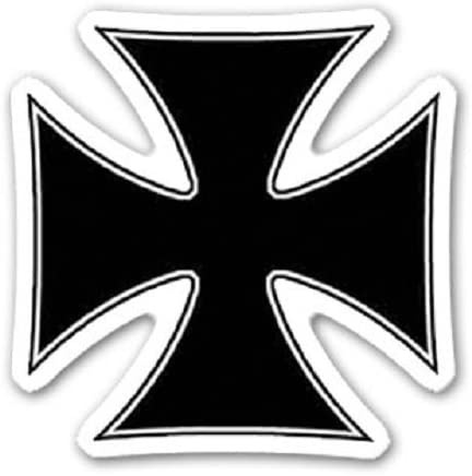 Hot Leathers PIC IRON CROSS - Motorcycle HELMET Sticker DECAL - 3