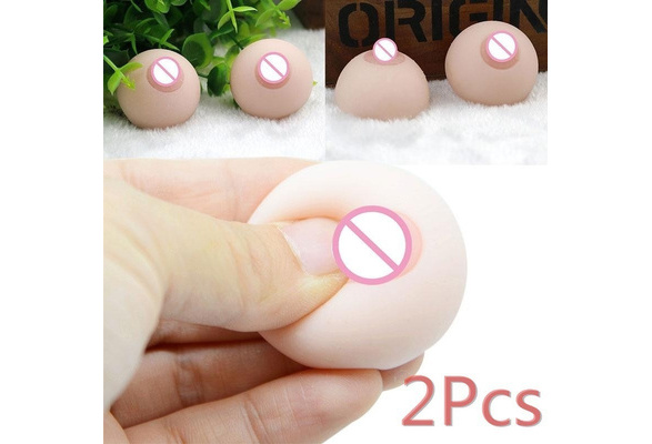 Funny 2 Pcs Squishy Squeeze Slow Rebound Simulation Big Boobs Breast Shaped  Relaxing Depressurize Toy