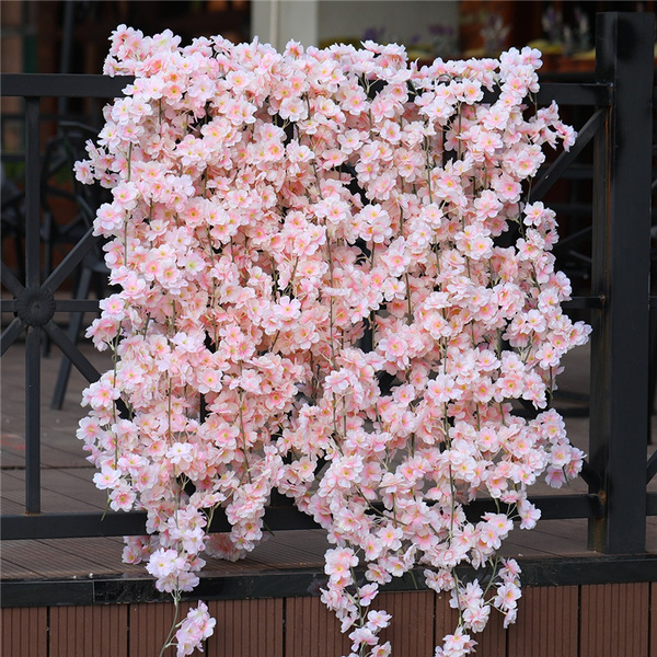 Artificial Silk Fake Cherry Blossom Flower Wedding Hanging Garland Decor 