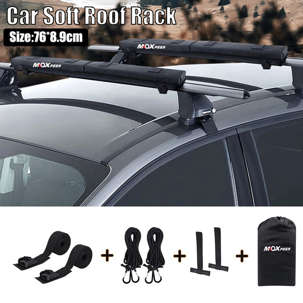 Universal Easy Padded Soft Car Roof Rack Carrier Bars Strap Luggage