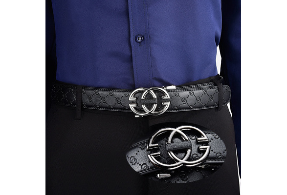 New Men Business Genuine Leather Belts Beltsfamous Brand Designer Male Belt  Automatic Luxury Belt Buckle