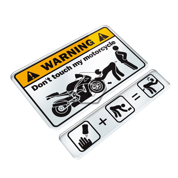 3d Warning Sticker Dont Touch My Motorcycle Tank Sex Decal Wish 