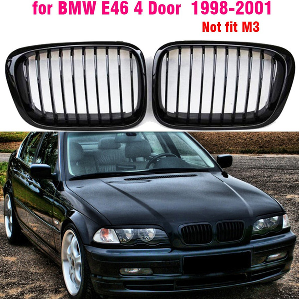 Front Kidney Grille Bumper Grill Matte For BMW E46 3-Series 325i