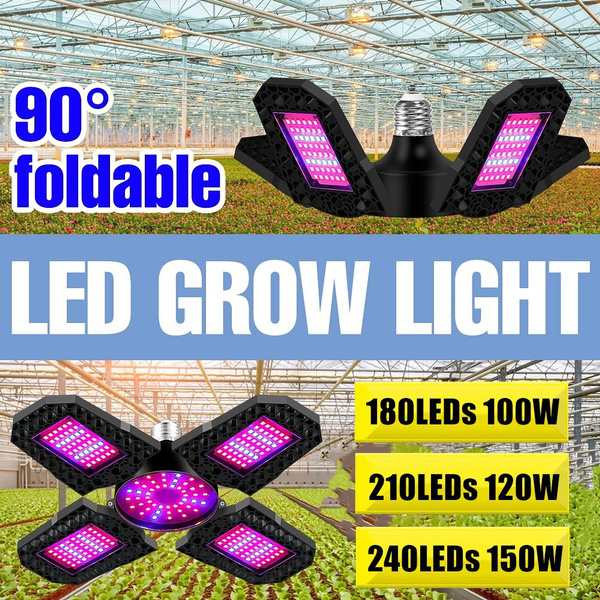 Full Spectrum Foldable E26/E27 Red Blue LED Plant Grow Light Bulb 100W ...