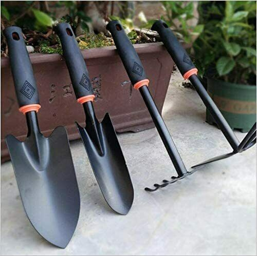 4Pcs/Set Garden Tools Trowel Rake Shovel Heavy Duty Metal Outdoor Ergonomic Tool 