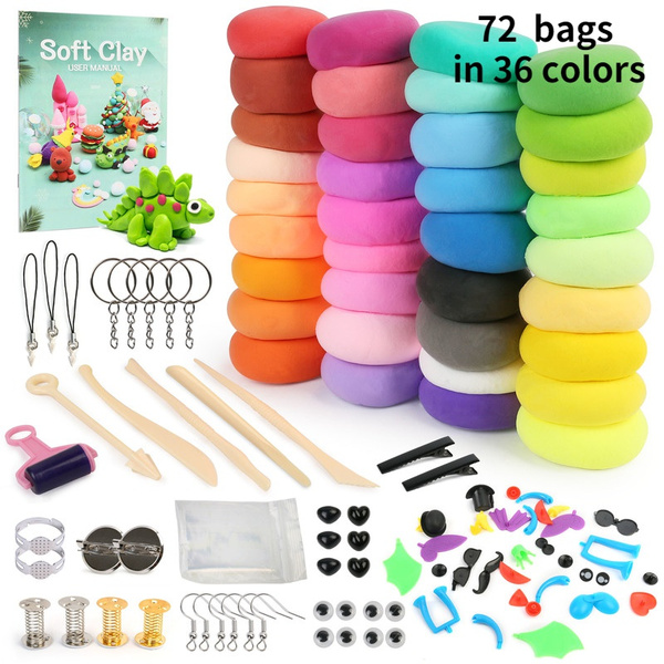 72 modeling clay bags in 36 Colors Air Dry Clay ,Super Light Kit