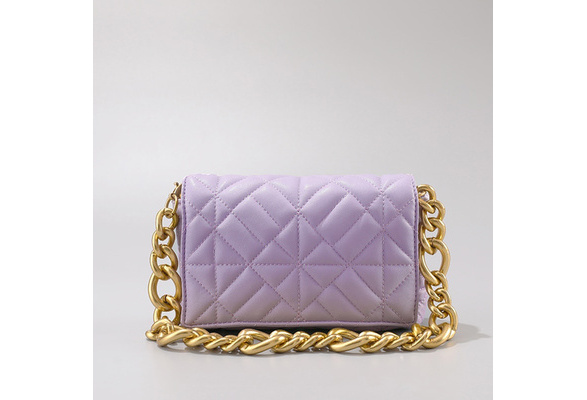 2021 New Branded Women's Shoulder Bags Metal Chain Soft Case