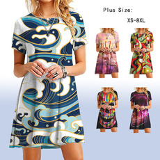 Tops & Tees, Plus Size, print dress, Summer