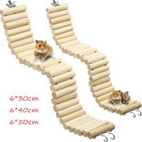 Funny Toys Natural Training Exercise Toy for Small Lovely Pet Hamster Hamster Wooden Ladder Bridge 