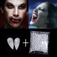 Halloween Party Fangs Decoration Diy Halloween Resin Vampire Teeth 