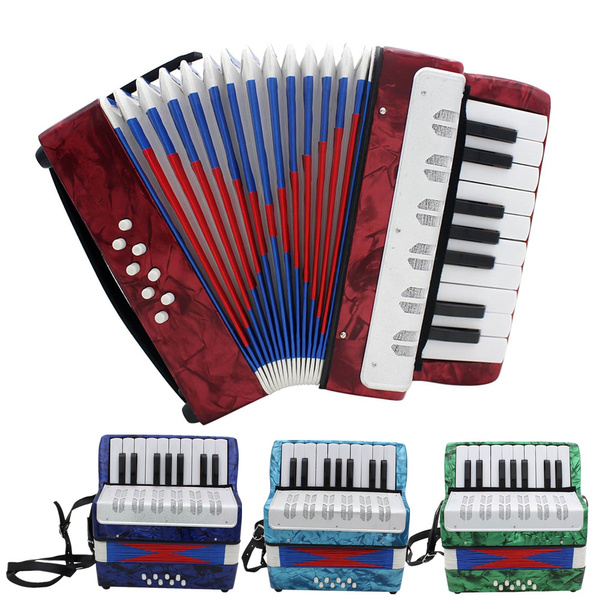 Wholesale 17 Key Professional Mini Accordion Educational Musical Instrument  for Both Kids Adult red From China