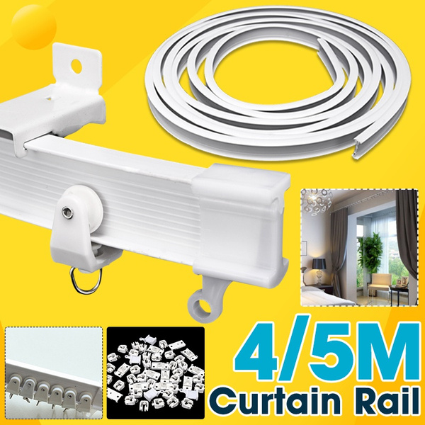 4/5M Flexible Ceiling Mounted Curtain Track Rail For Straight Slide ...