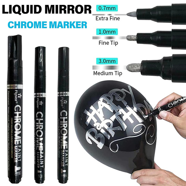 Liquid Chrome Marker Pen Liquid Mirror Chrome Markers Pen Silver