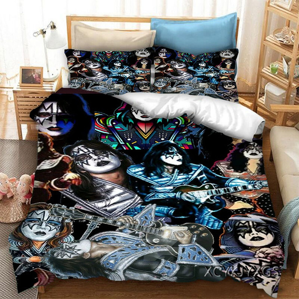 Kiss Rock Band 3D Printed Bedding Set Duvet Covers Pillowcases