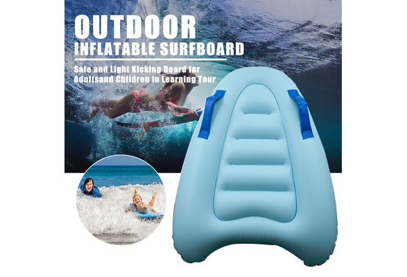 Inflatable Surfboard Kids Safe Surfing Board Outdoor PVC Fold Water Kickboard 