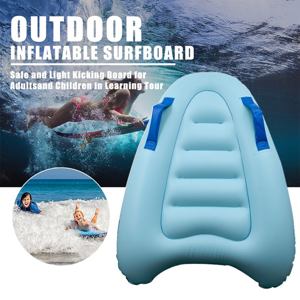 Inflatable Surfboard Kids Safe Surfing Board Outdoor Polyester Water Kickboard 