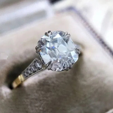 Antique, Sterling, DIAMOND, 925 silver rings