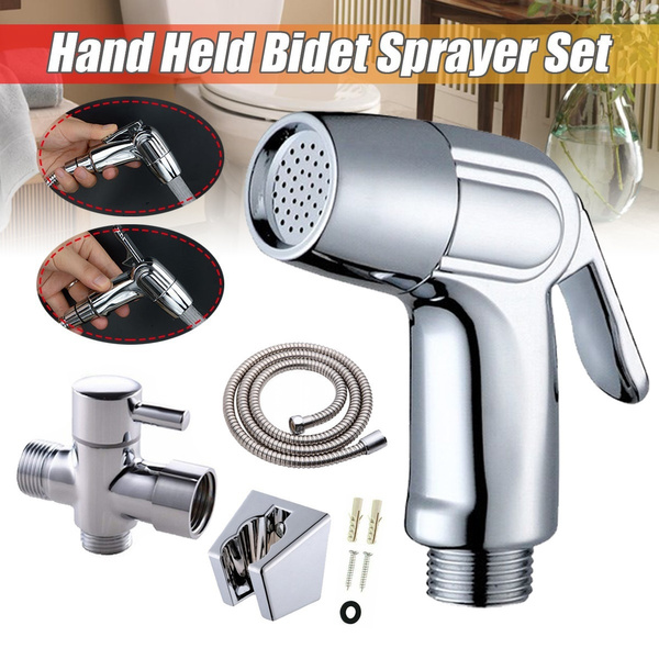 High Quality Hand Held Toilet Bidet Sprayer Bathroom Shower Hose Kit 5IN 1 set 