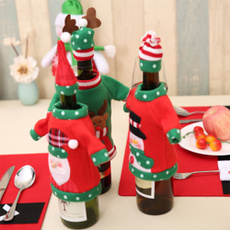 snowman, Decor, winebottleset, Christmas