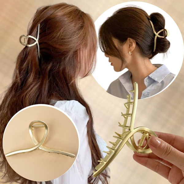 Classy Twist Hairstyle Claw Clip 4PCS, Womens Hairstyle Gold Clips For Thick & Curly Hair, Large, Elegant & Fancy Hair Clip Accessories For Women, Hair Clip Claw Clamps For Simple Buns & Classy Twist Hairstyle Claw Clip 4PCS, Womens Hairstyle Gold Clips For Thick & Curly Hair, Large, Elegant & Fancy Hair Clip Accessories For Women, Hair Clip Claw Clamps For Simple Buns &