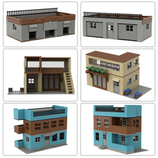 Toy, villa, garage, house