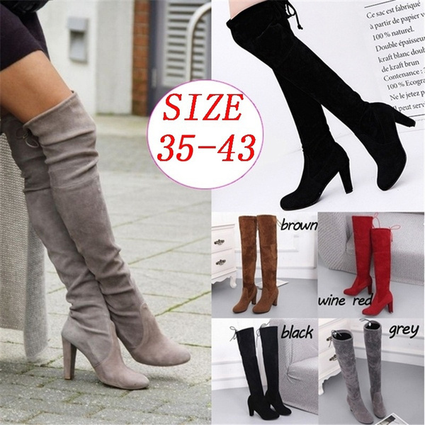 Ladies long grey outlet boots