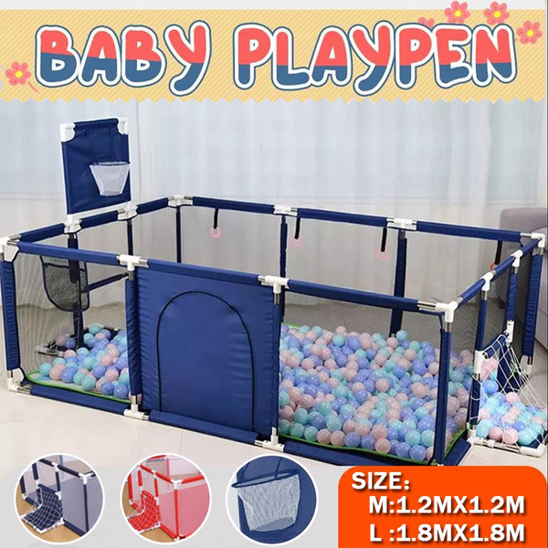1.8m/1.2m Baby Playpen Safety Play Yard Kid Toddler Activity Center