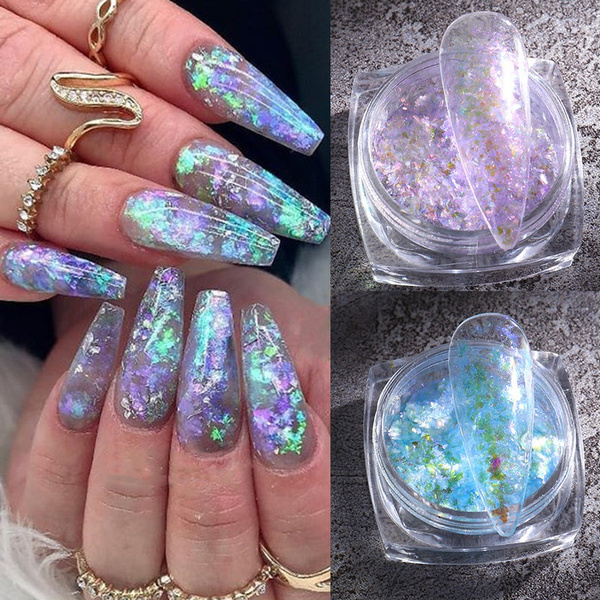 Snowflake Nail Glitter Iridescent Ice Storm