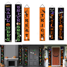decoration, halloweenflag, doorsticker, partie