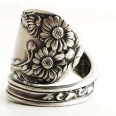 Sterling, Flowers, Jewelry, 925 silver rings