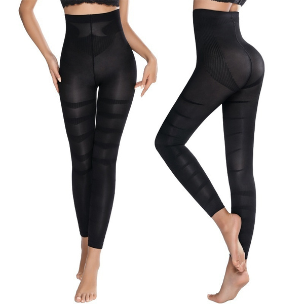 US Womens High Waist Leggings Mid Thigh Pantalones Fajas Colombianas Body  Shaper | eBay