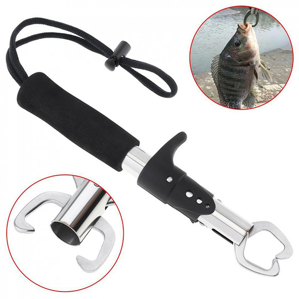 Fishing Grapple Portable Stainless Steel Fishing Gripper Fish Lip Grip