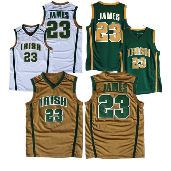Wholesale James High School Jersey James Irish High School Embroidery Basketball Wear Foreign