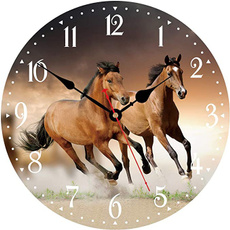 horse, quartz, Clock, walldecoration
