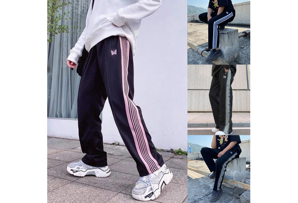 Japan X NEEDLES 2022 TrackPants Latest Butterfly Embroidery 