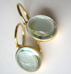 yellow gold, 18k gold, Dangle Earring, Silver Earrings