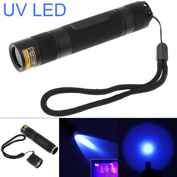 5W 365nm LED Purple Lights UV Flashlight Portable Torch Light for Dry