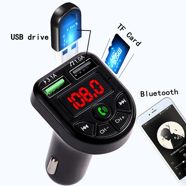 New Bluetooth 5.0 FM Transmitter Car Kit MP3 Modulator Player Wireless