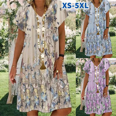 printeddres, Floral print, ladies dress, plus size dress